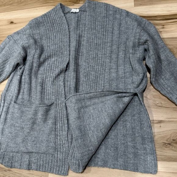 TOPSHOP Long Line Cozy Knit Oversized Cardigan Grey Women’s Small - Picture 5 of 5